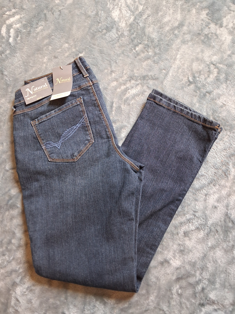 Natural Reflections Women’s 10p Dark Blue Straight Leg Jeans